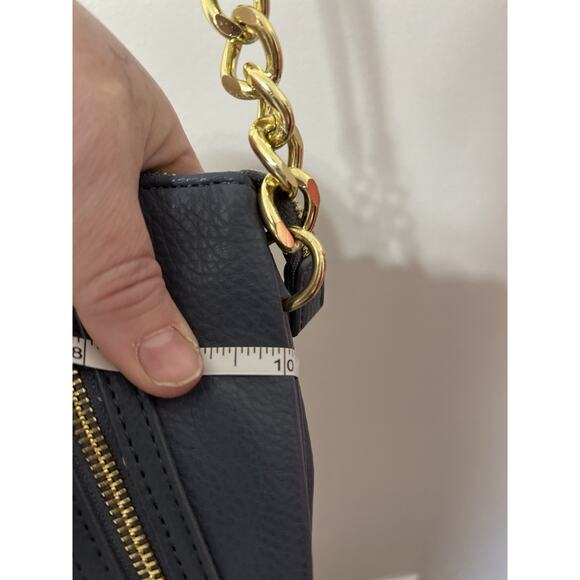 Juicy Couture Zippered Crossbody Bag Shoulder Purse Slate Blue Vegan Leather - Picture 9 of 13